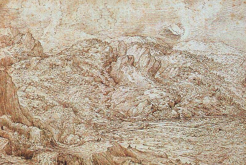BRUEGEL, Pieter the Elder Landscape of the Alps